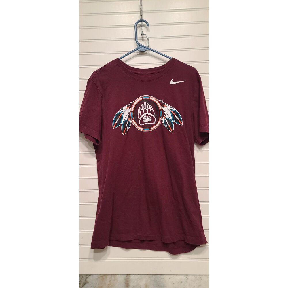 Nike Maroon Montana Grizzlies Graphic T-Shirt Size M NWOT